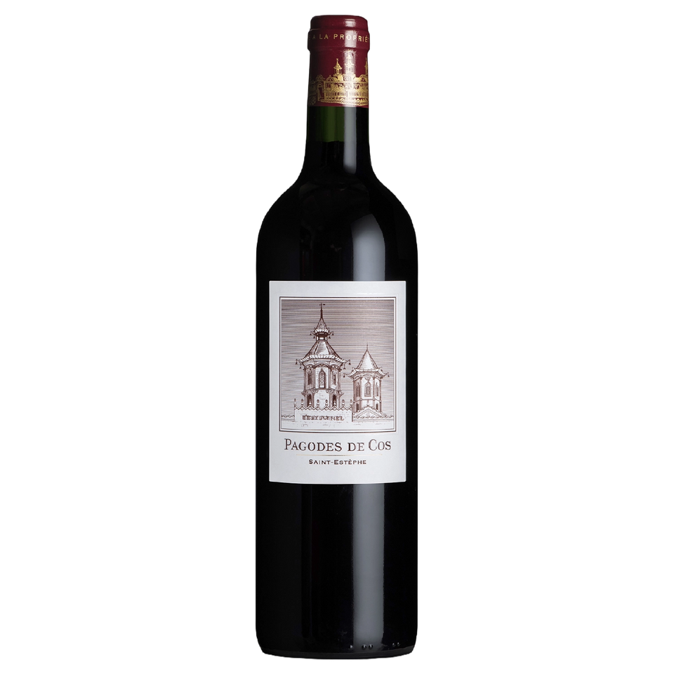 A bottle of Les Pagodes De Cos 2023 750ml Red Wine