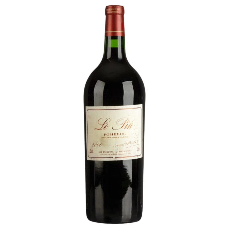 A bottle of Le Pin 2023 1500ml Red Wine