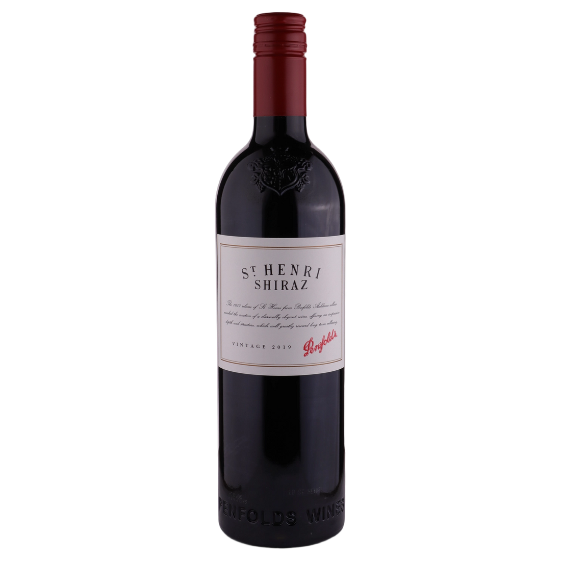 A bottle of Penfolds St Henri 2019 750ml Red Wine