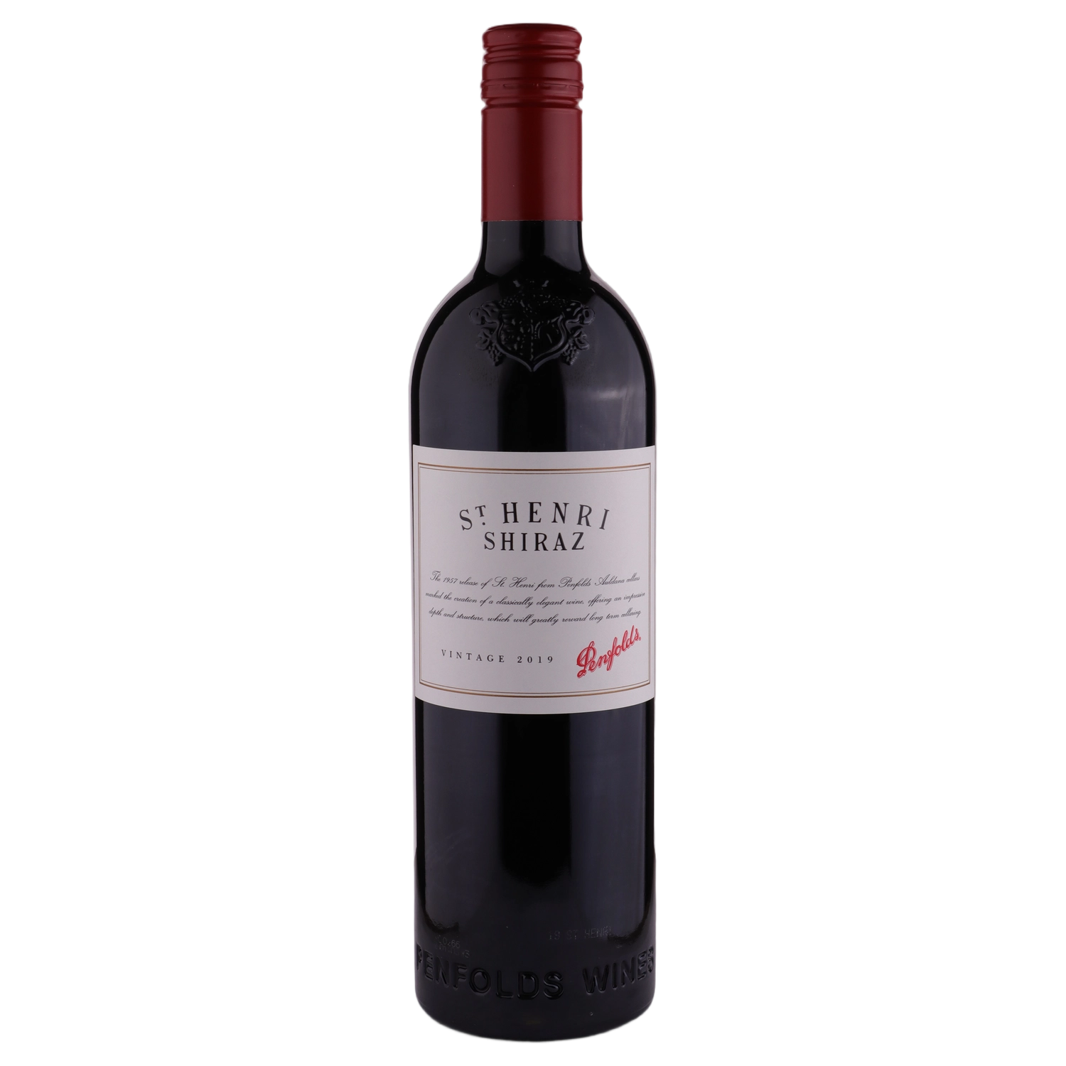 A bottle of Penfolds St Henri 2019 750ml Red Wine