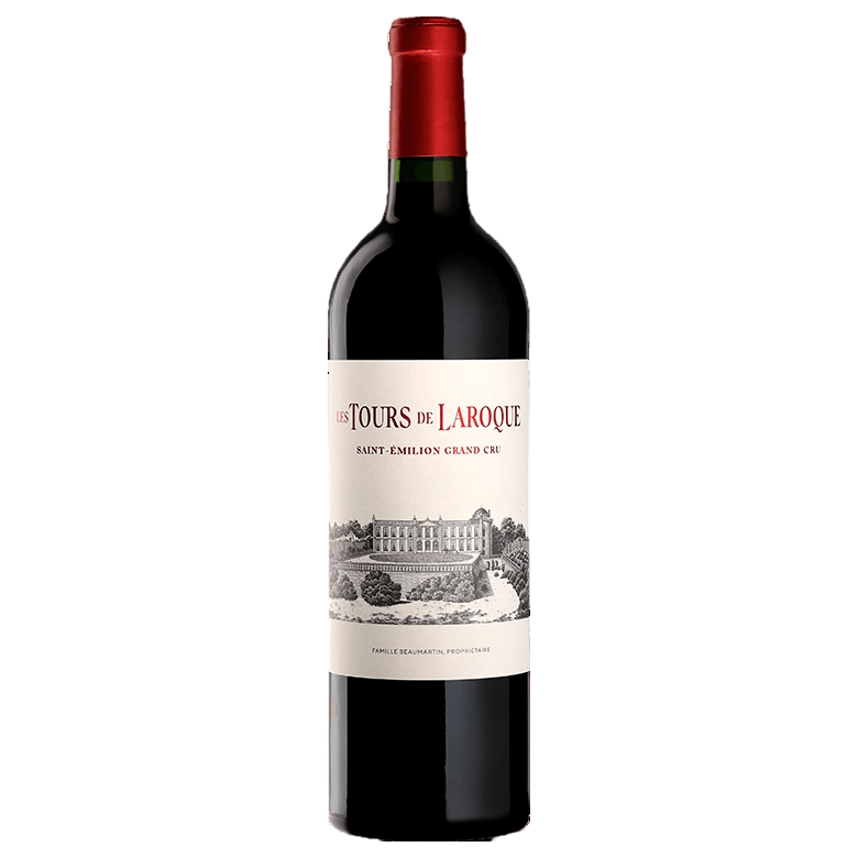 A bottle of Chateau Laroque 'Les Tours de Laroque' 2021 750ml Red Wine