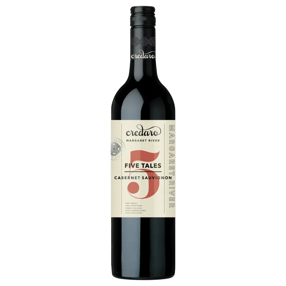 A bottle of Credaro Five Tales Cabernet Sauvignon 2024 750ml Red Wine