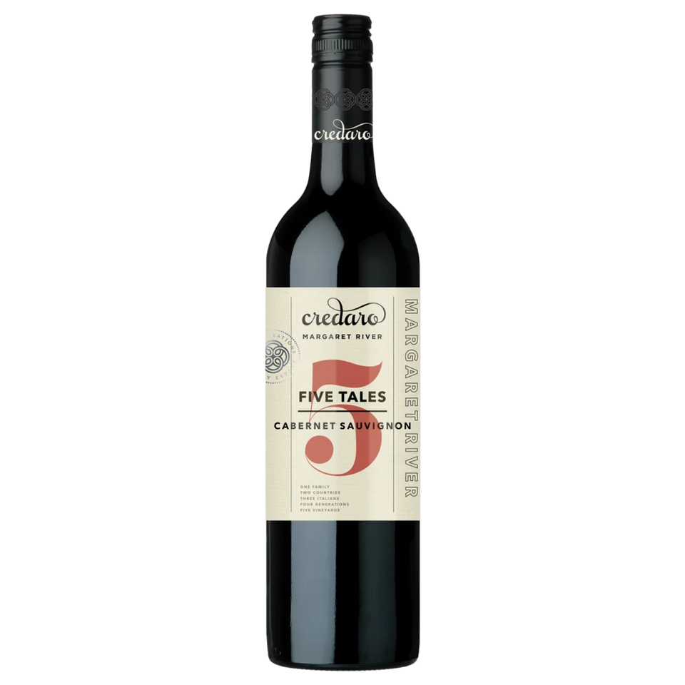 A bottle of Credaro Five Tales Cabernet Sauvignon 2024 750ml Red Wine