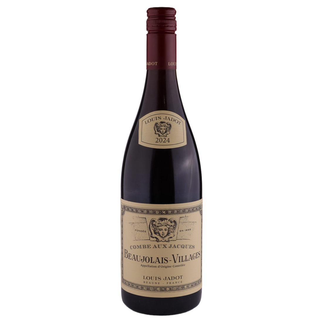 A bottle of Louis Jadot Beaujolais Villages Comb Aux JacquesScrewcaps 2024 750ml Red Wine