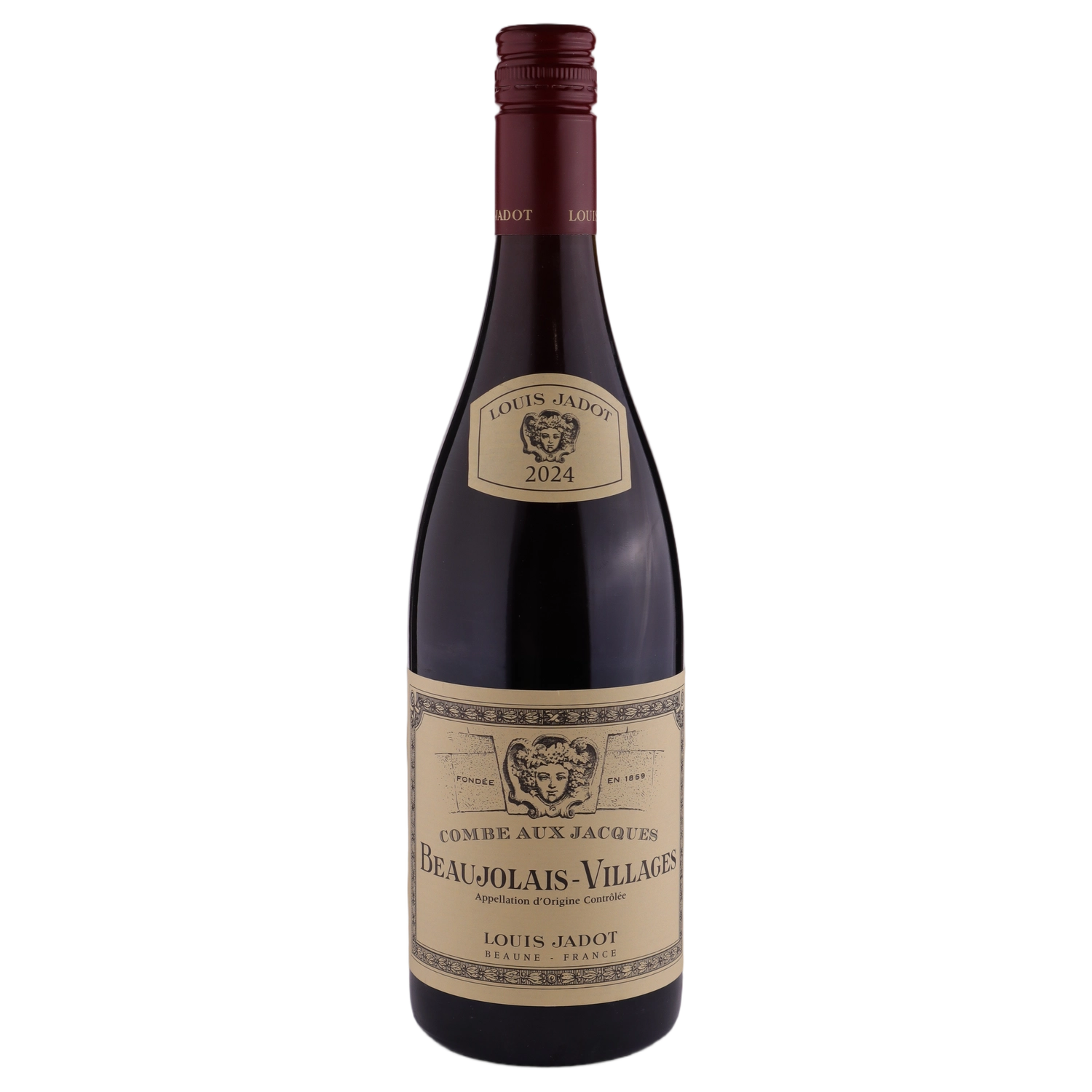 A bottle of Louis Jadot Beaujolais Villages Comb Aux JacquesScrewcaps 2024 750ml Red Wine