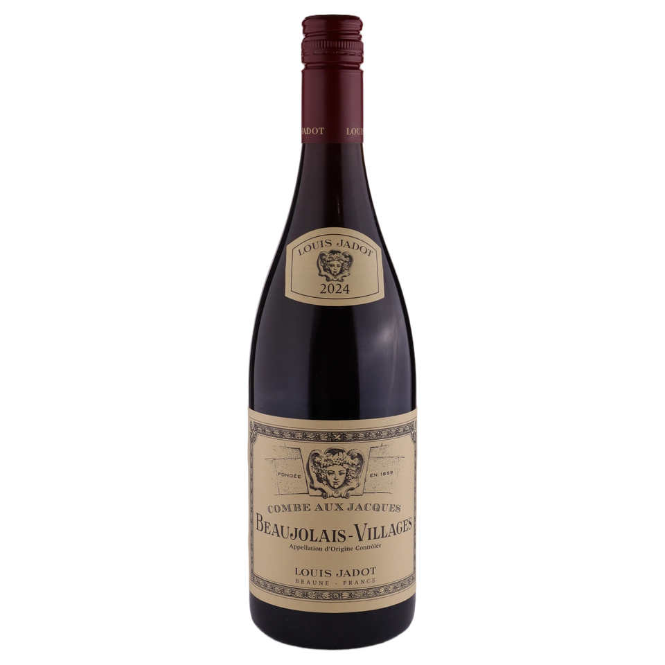A bottle of Louis Jadot Beaujolais Villages Comb Aux JacquesScrewcaps 2024 750ml Red Wine