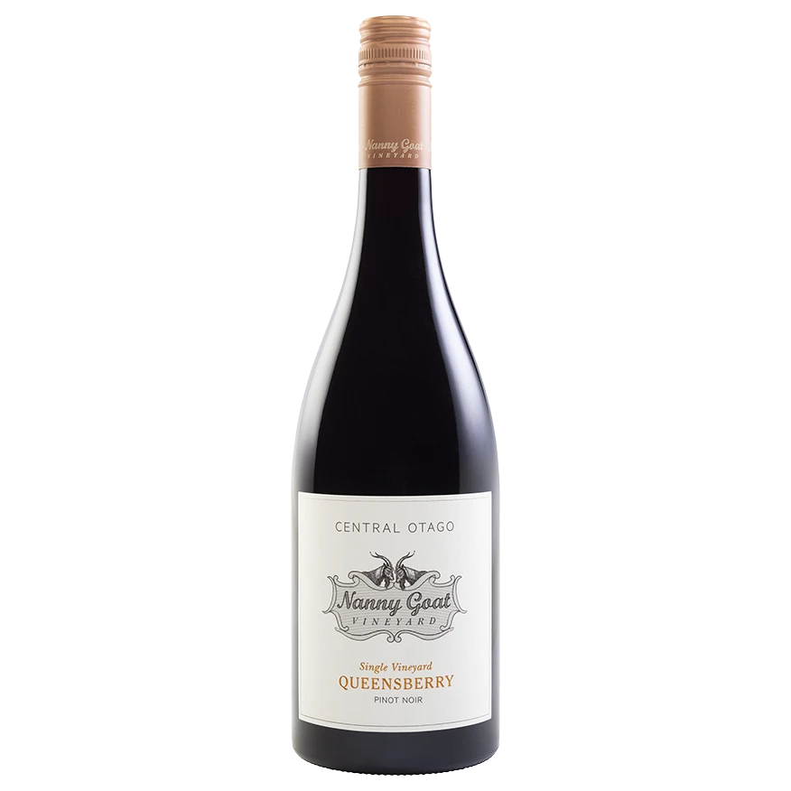 A bottle of Nanny Goat Single Vineyard Queensberry Pinot Noir 2023 750ml Red Wine