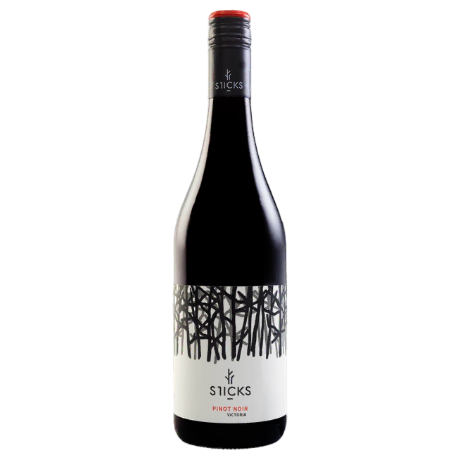 A bottle of Sticks Pinot Noir 2025 750ml Red Wine