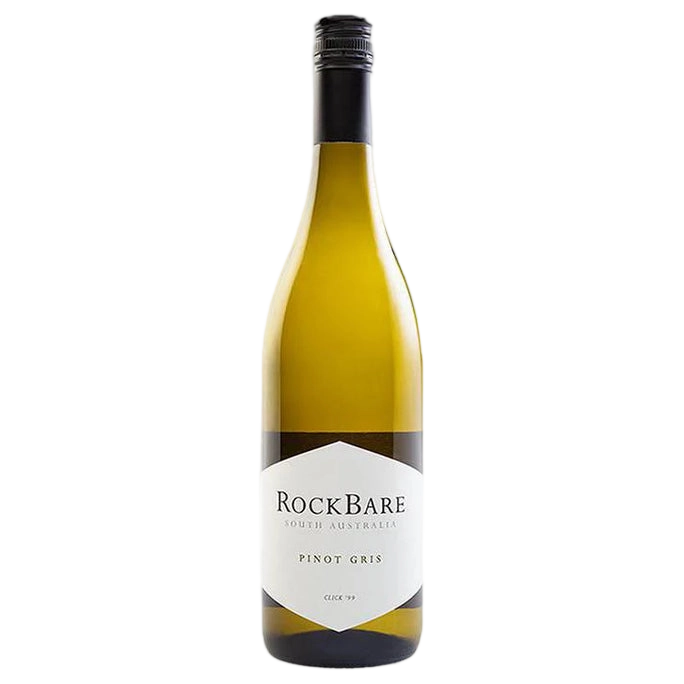 A bottle of RockBare Click 99 Pinot Gris 2025 750ml White Wine