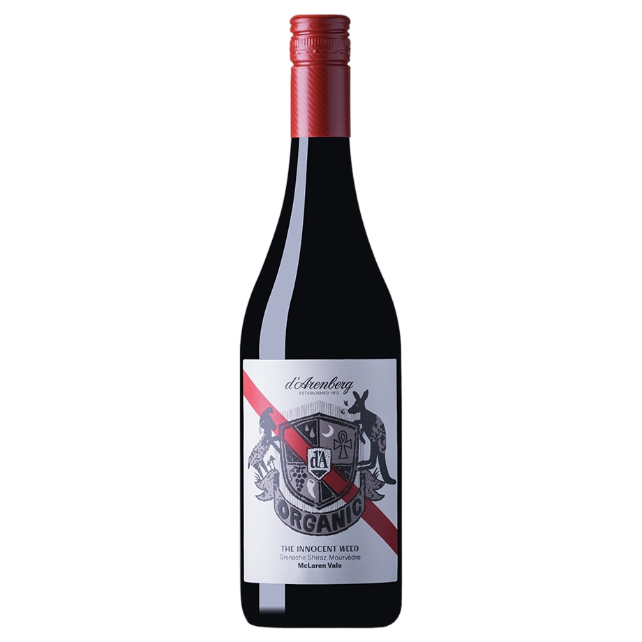 A bottle of d'Arenberg The Innocent Weed GMS 2022 750ml Red Wine