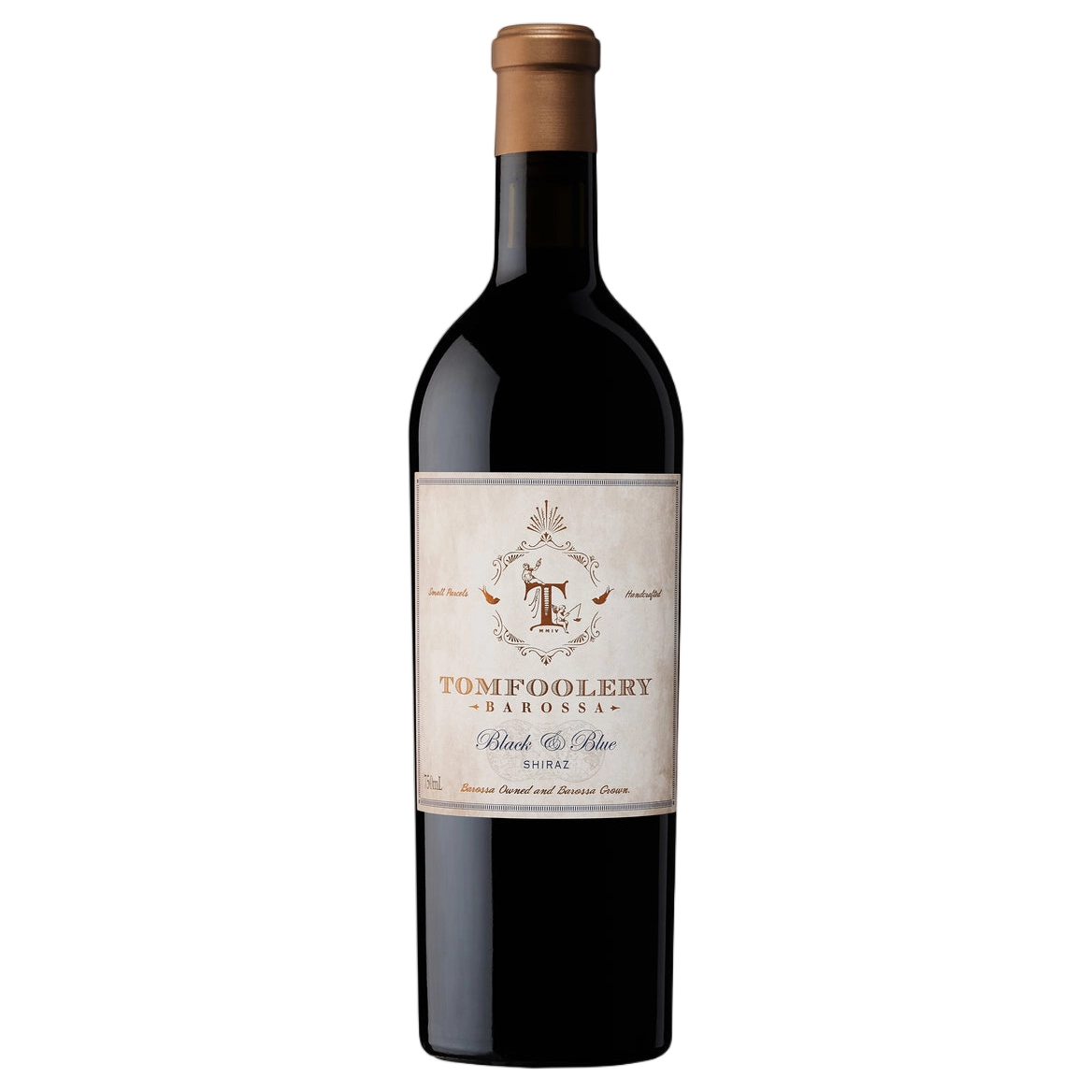 A bottle of Tomfoolery Black & Blue Shiraz 2024 750ml Red Wine