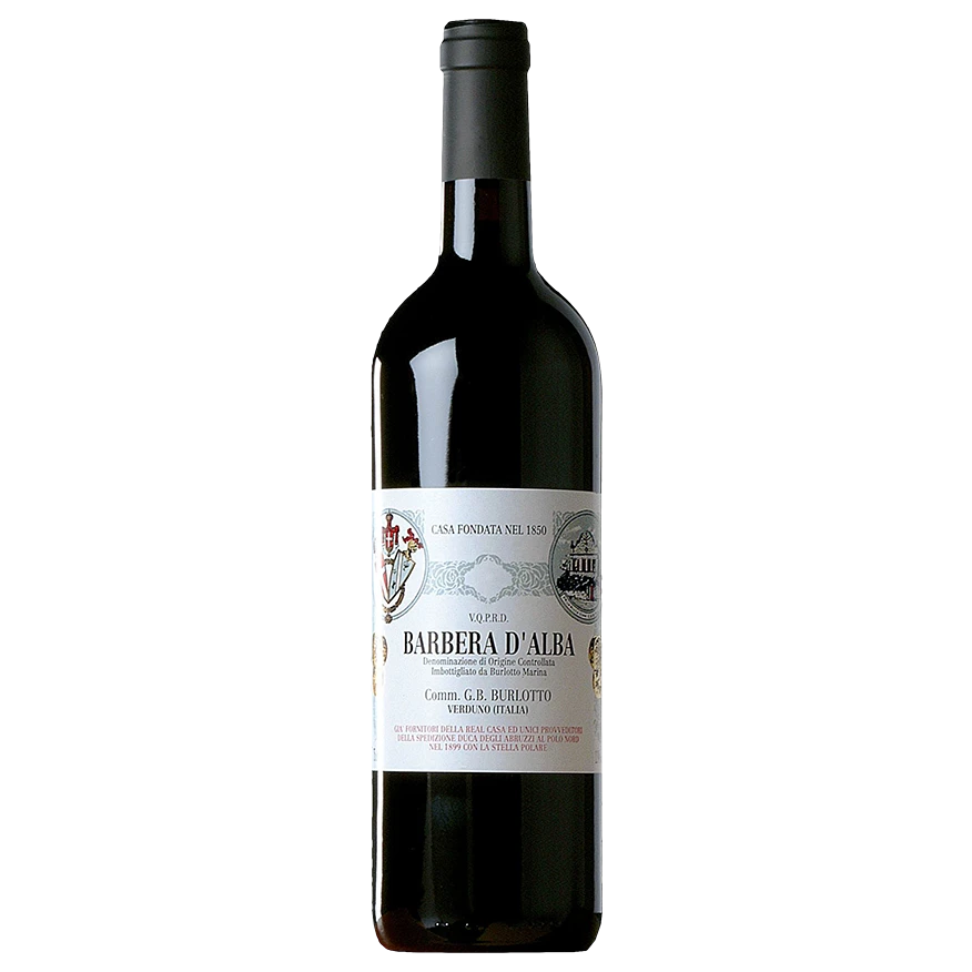 A bottle of Burlotto Barbera d'Alba 2024 750ml Red Wine