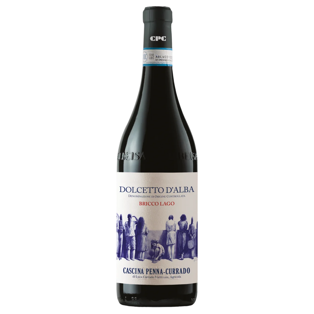 A bottle of Cascina Penna Currado Dolcetto d'Alba Bricco Lago 2024 750ml Red Wine