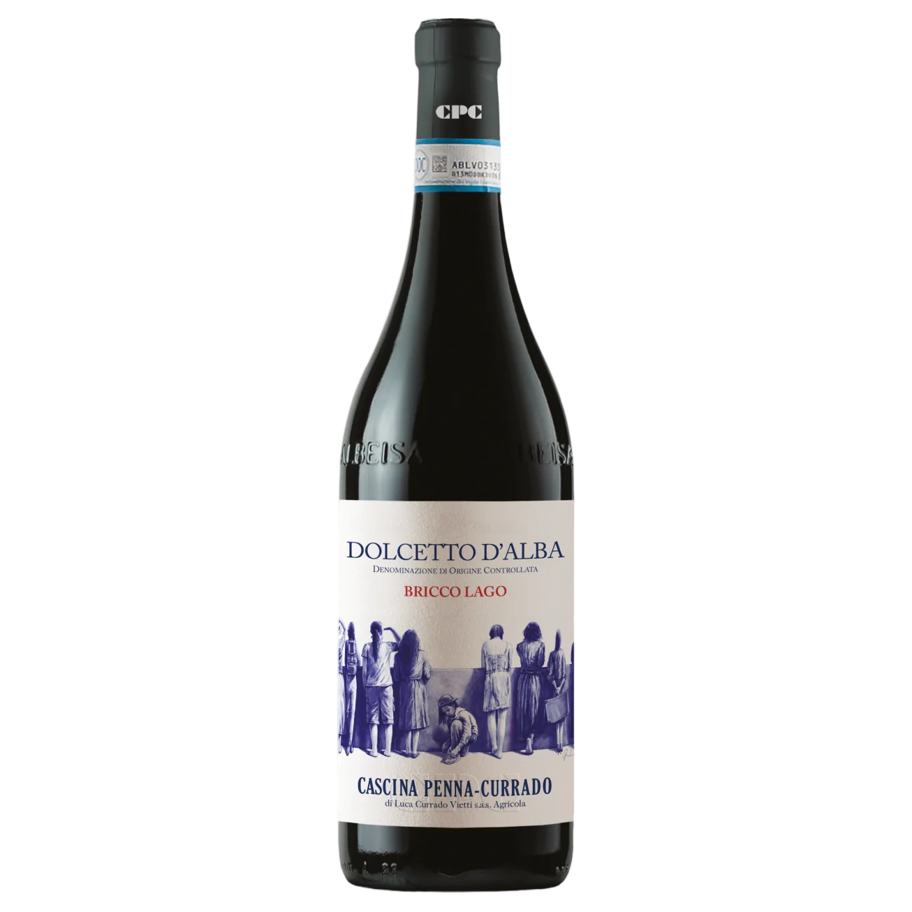 A bottle of Cascina Penna Currado Dolcetto d'Alba Bricco Lago 2024 750ml Red Wine