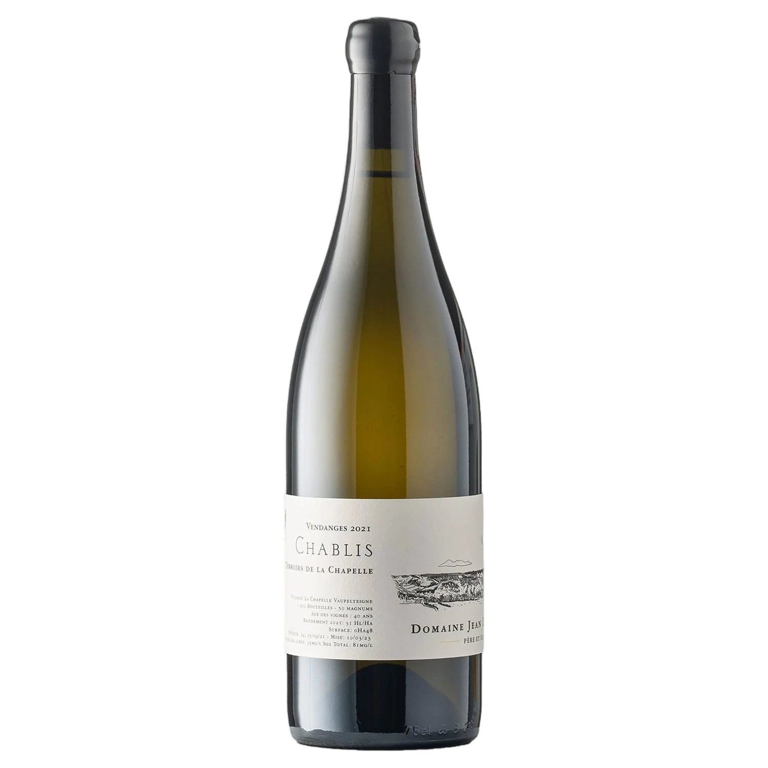 A bottle of Jean Dauvissat Pere & Fils Chablis Terroirs de la Chapelle 2023 750ml White Wine