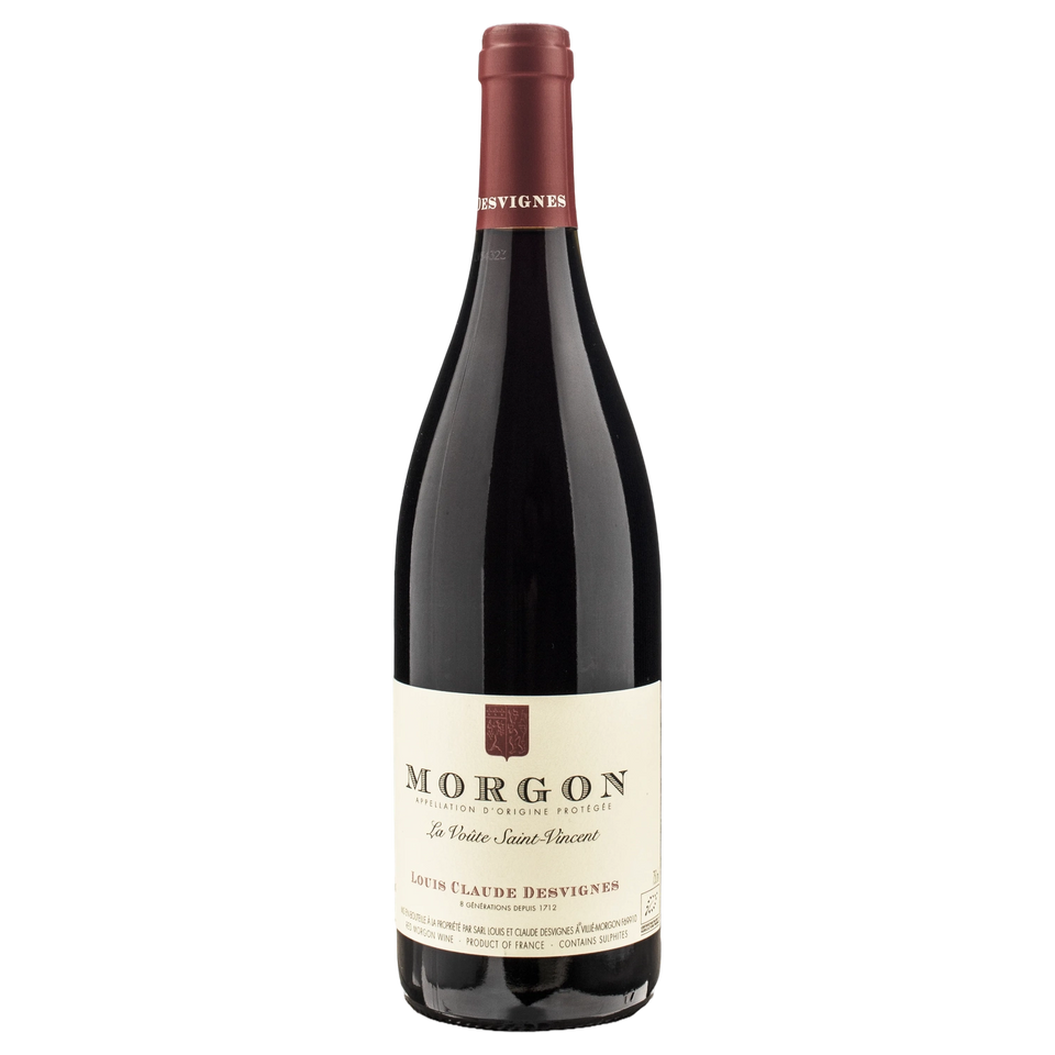 A bottle of Dom. Desvignes Morgon Saint Vincent 2024 750ml Red Wine