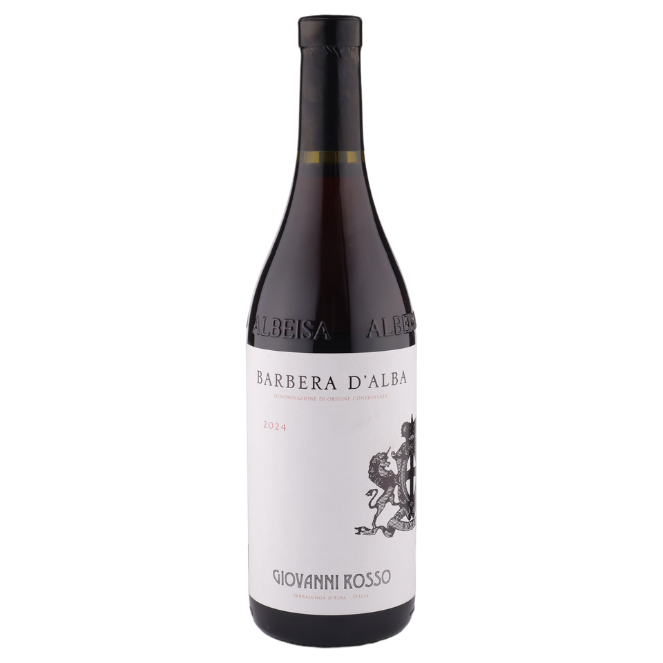 A bottle of Giovanni Rosso Barbera d'Alba 2024 750ml Red Wine