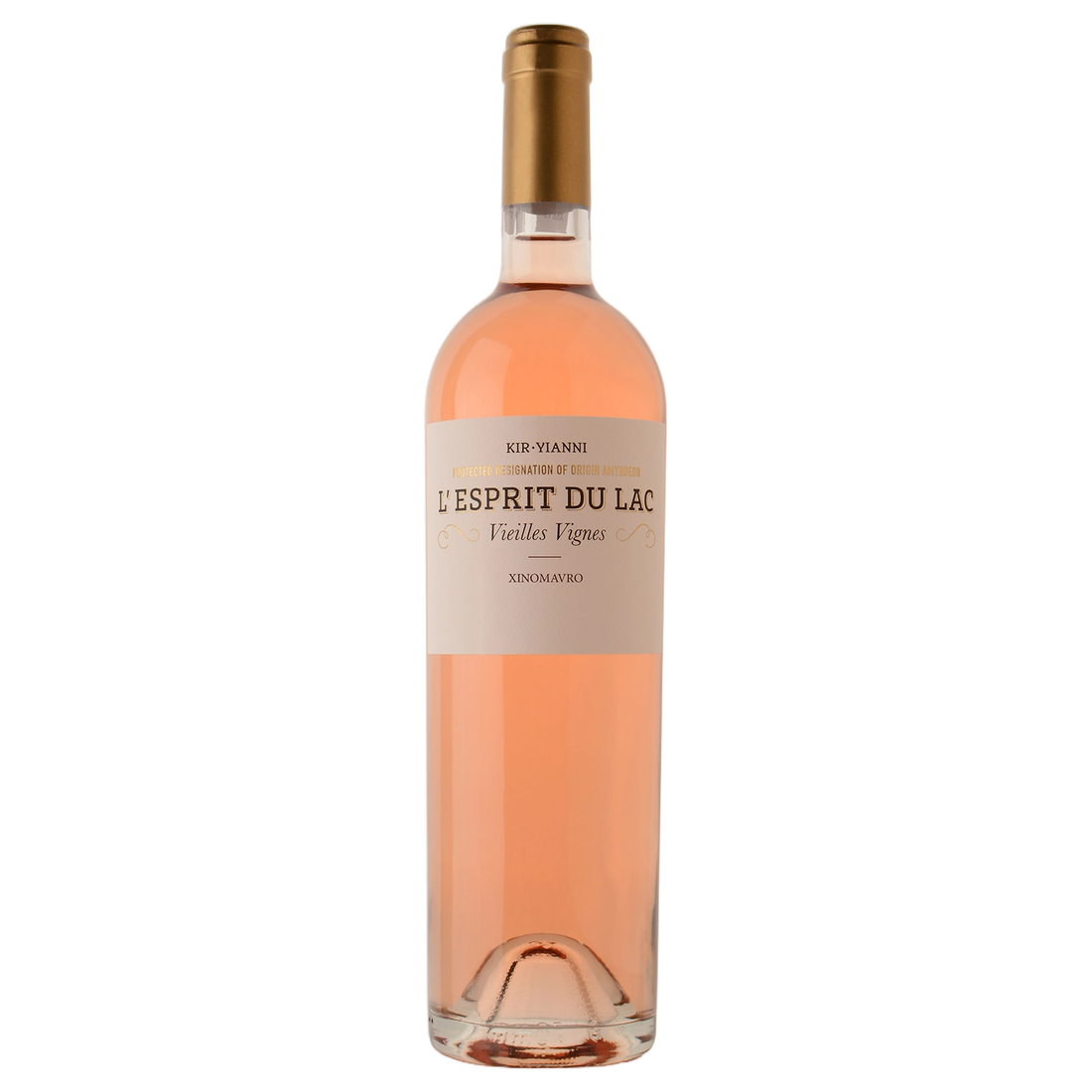A bottle of Kir Yianni L'Espirit Du Lac Rose 2024 750ml Rose Wine