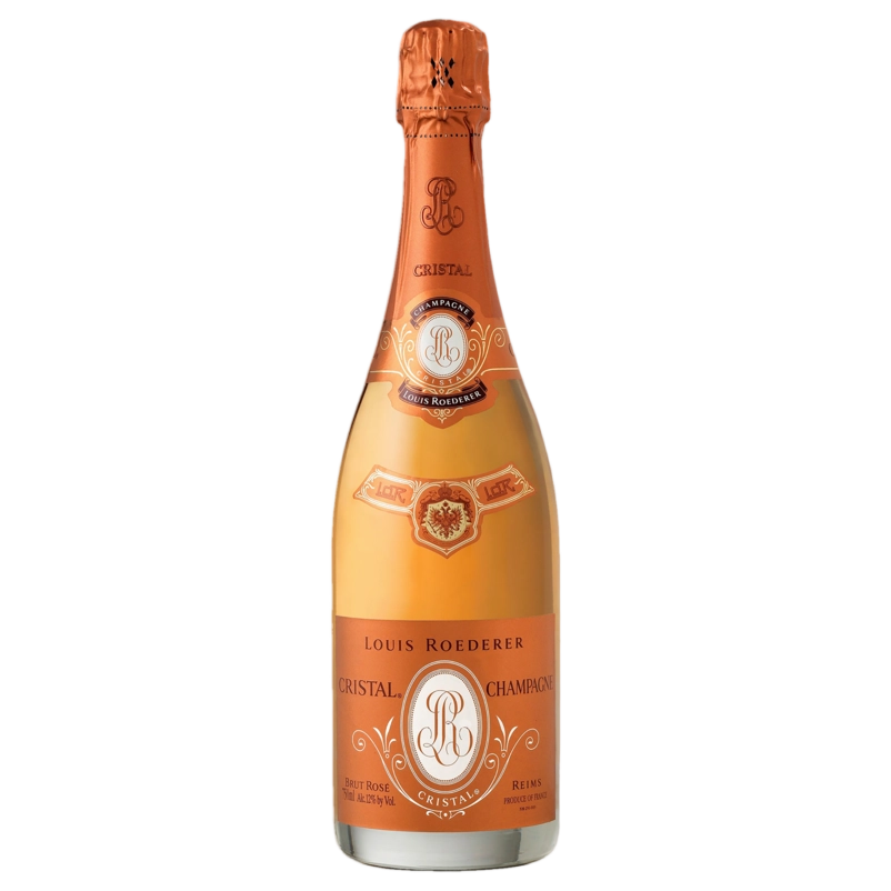 A bottle of Roederer Cristal Rose 2014 750ml Sparkling Wine