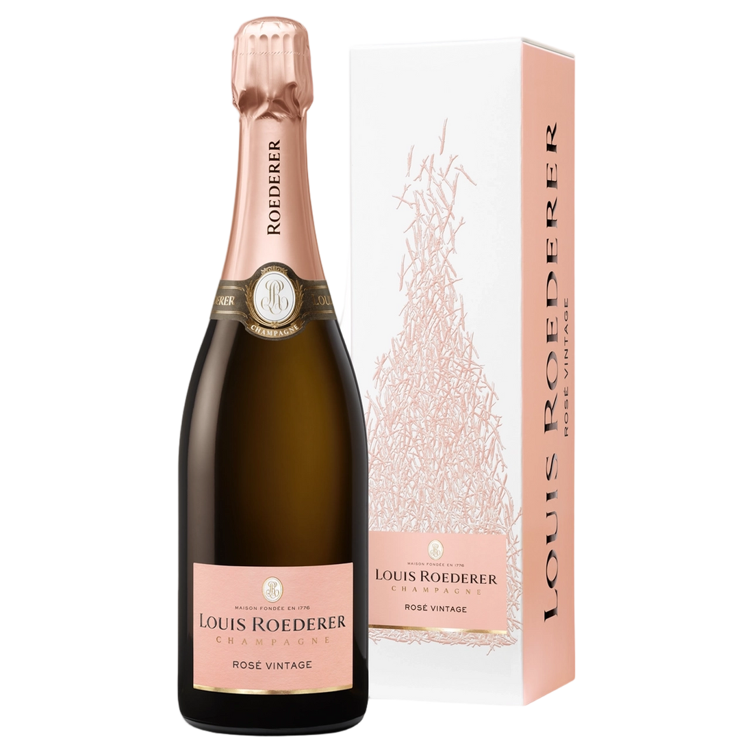 A bottle of Roederer Vintage Rose Graphic (N)Gift Box New Label 2017 750ml Sparkling Wine