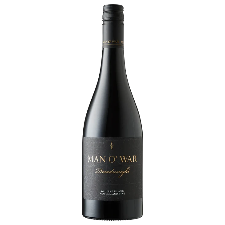 A bottle of Man O'War Dreadnought Syrah 2022 750ml Red Wine