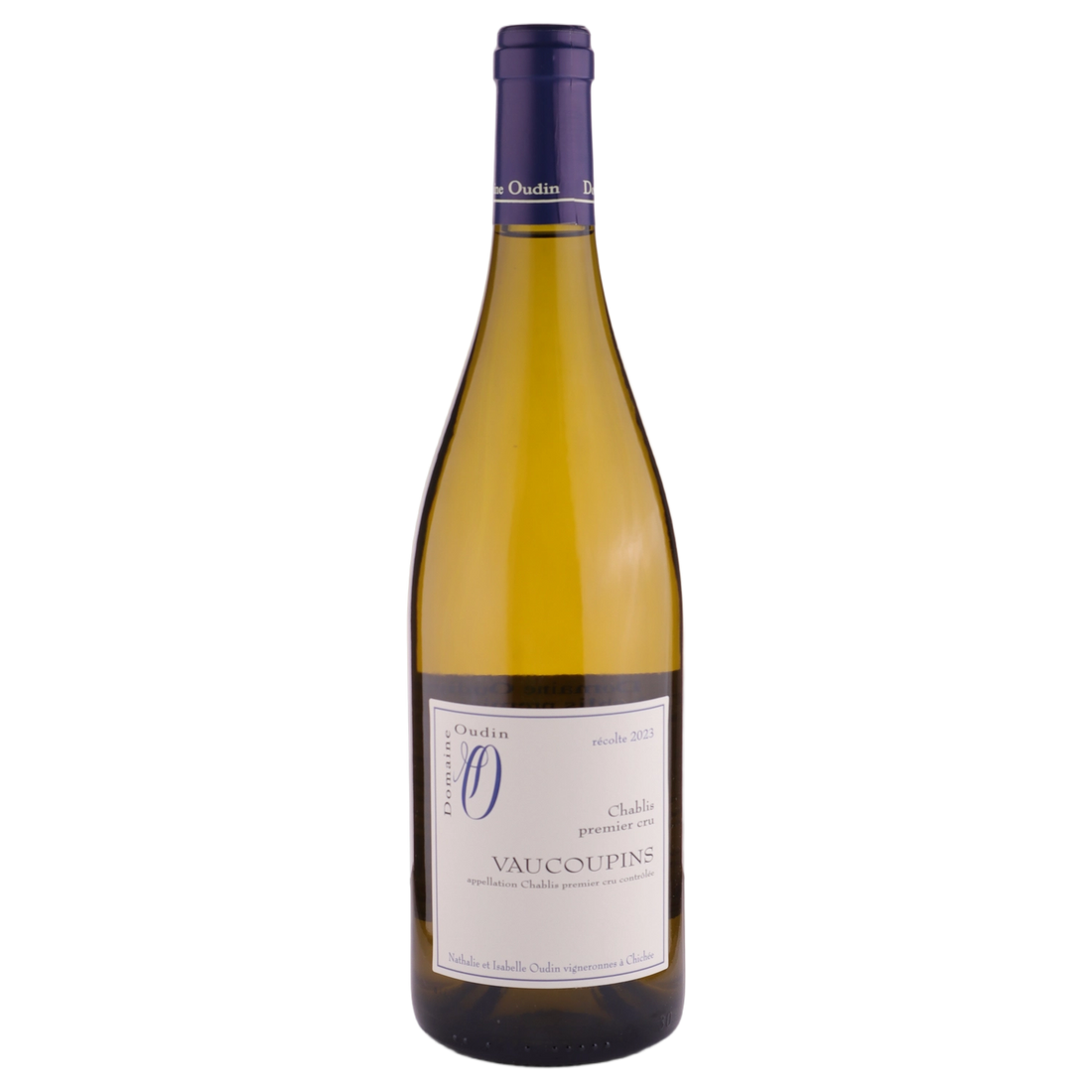A bottle of Domaine Oudin 1er Cru Vaucoupin 2023 750ml White Wine