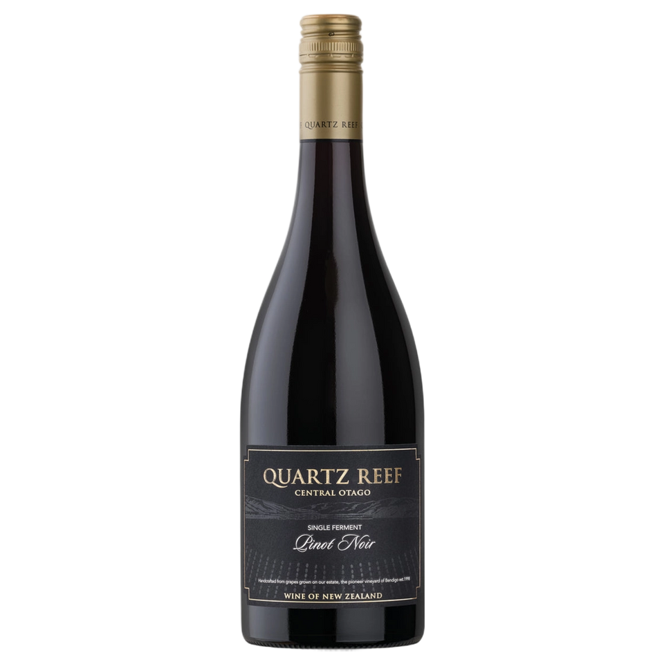 A bottle of Quartz Reef Bendigo Est Single Ferment Pinot Noir 2021 750ml Red Wine