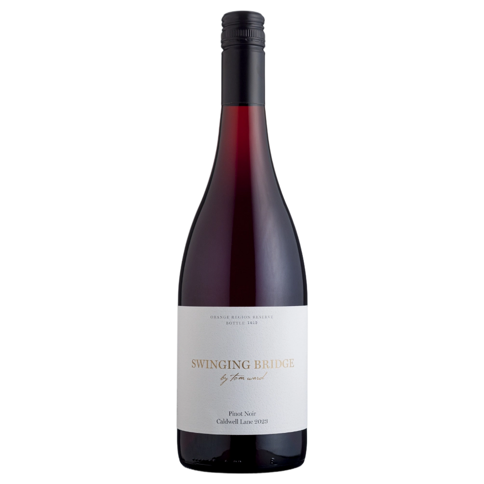 A bottle of Swinging Bridge Caldwell Lane Pinot Noir 2023 750ml Red Wine