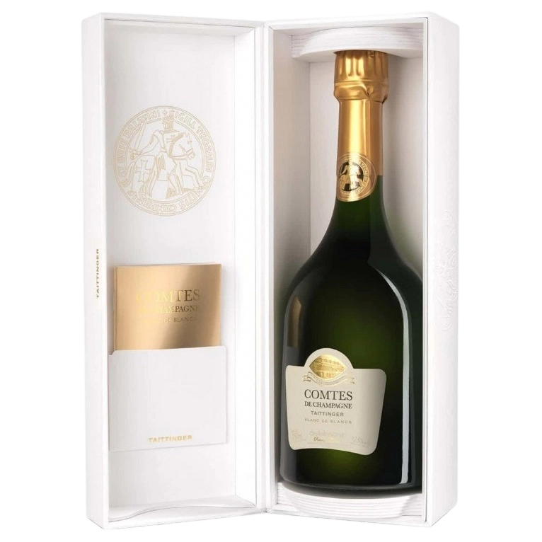 A bottle of Champagne Taittinger Comtes de champagne BDB Gift Box 2014 750ml Sparkling Wine
