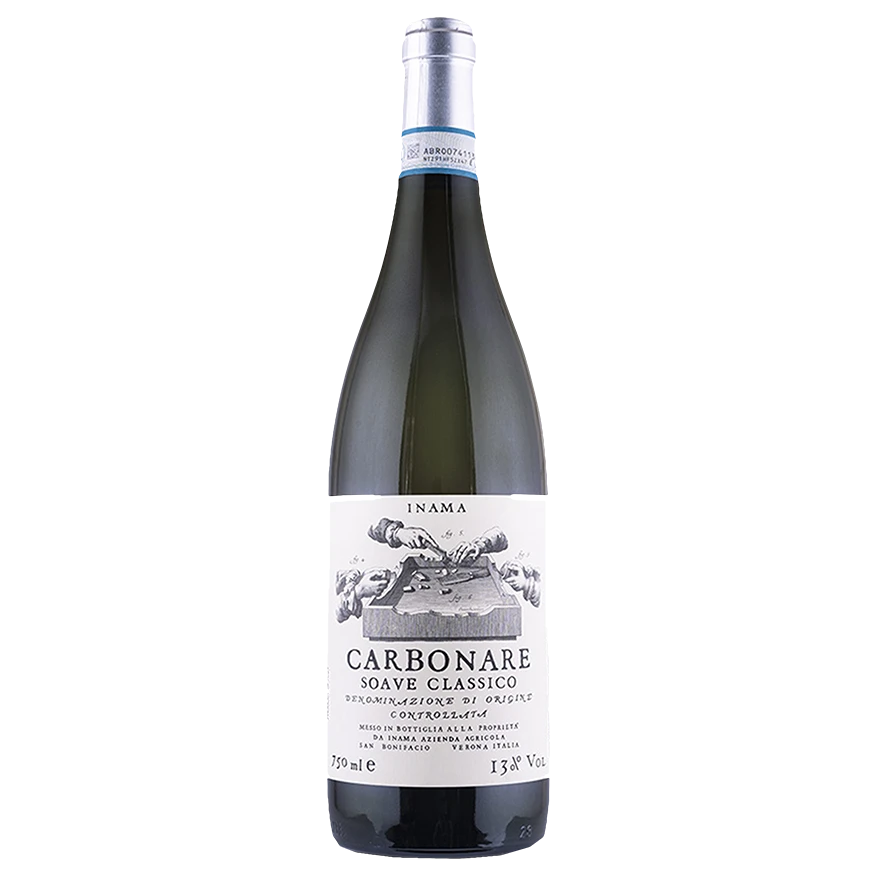A bottle of Inama Carbonare Soave Classico 2023 750ml White Wine