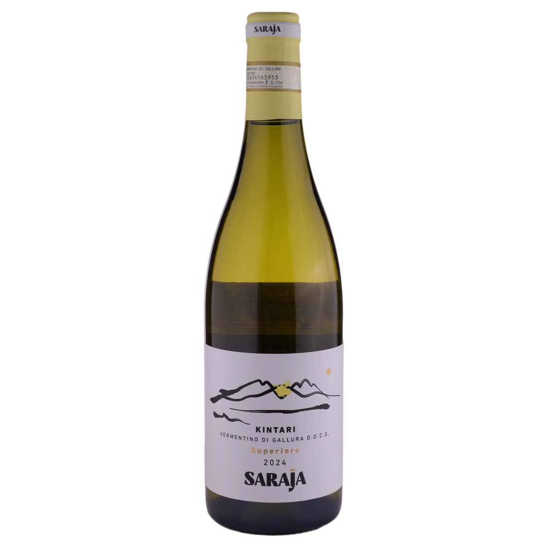 A bottle of sa Raja Vermentino Superiore Kintari DOCG 2024 750ml White Wine