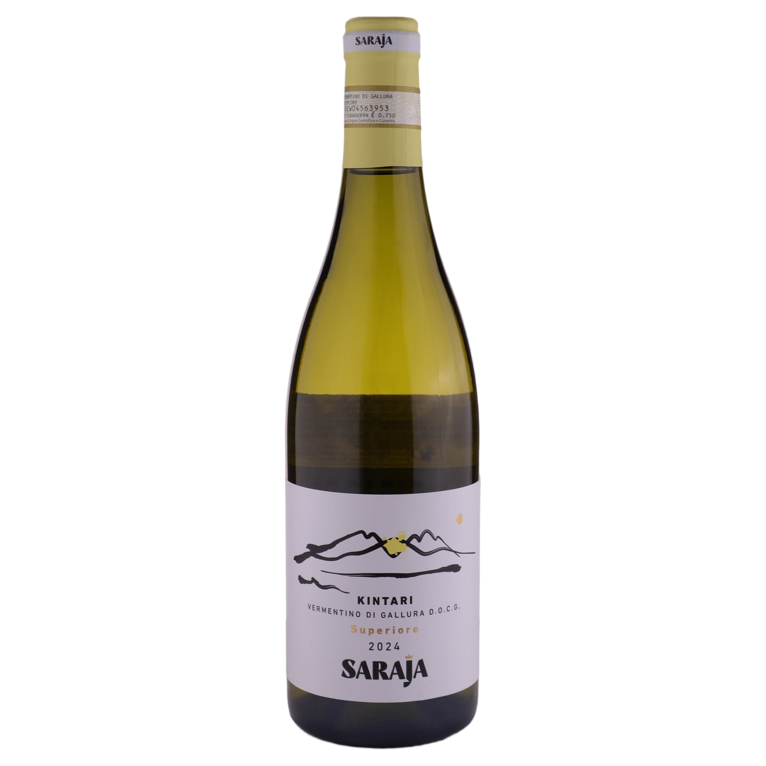 A bottle of sa Raja Vermentino Superiore Kintari DOCG 2024 750ml White Wine
