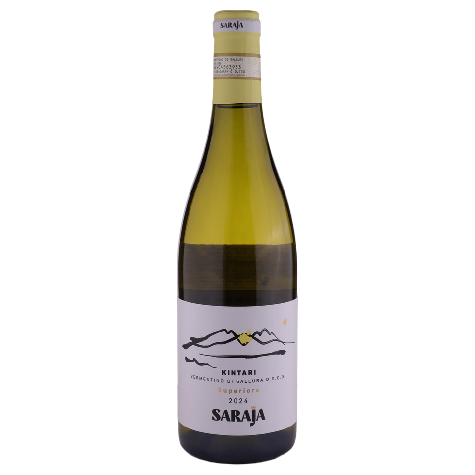 A bottle of sa Raja Vermentino Superiore Kintari DOCG 2024 750ml White Wine