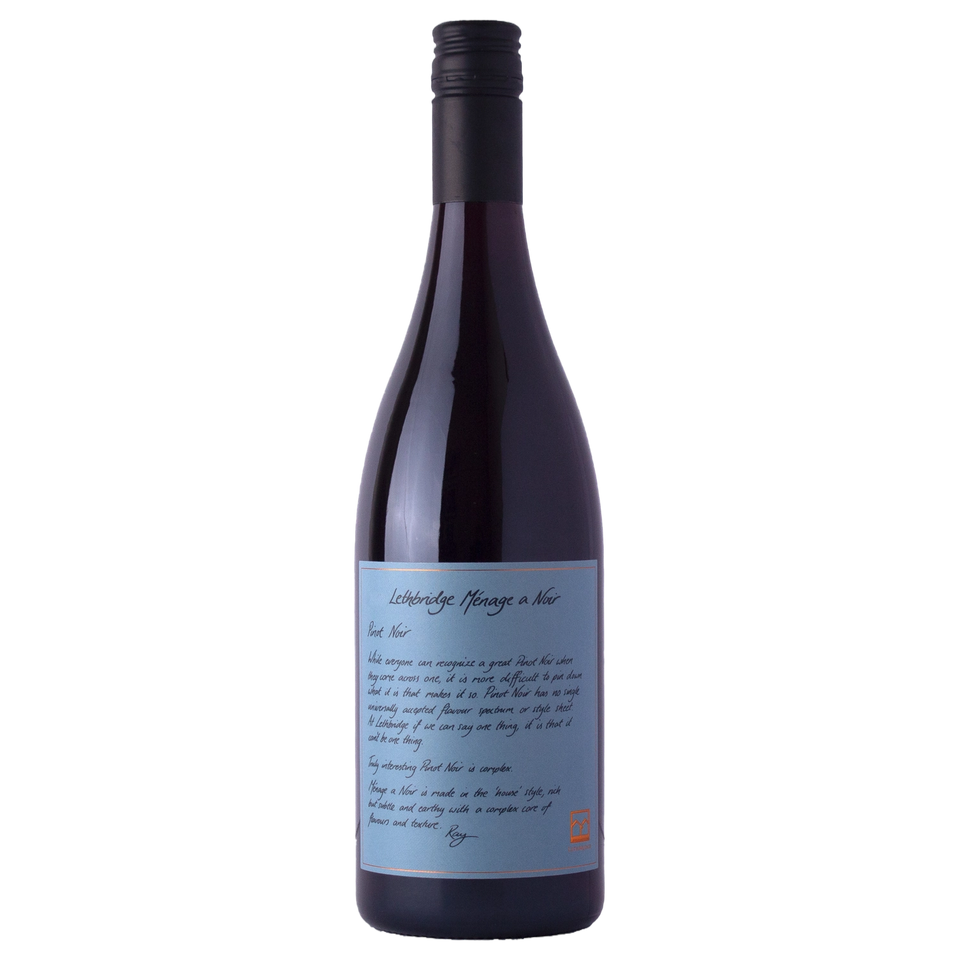 A bottle of Lethbridge Ménage à Noir 2025 750ml Red Wine