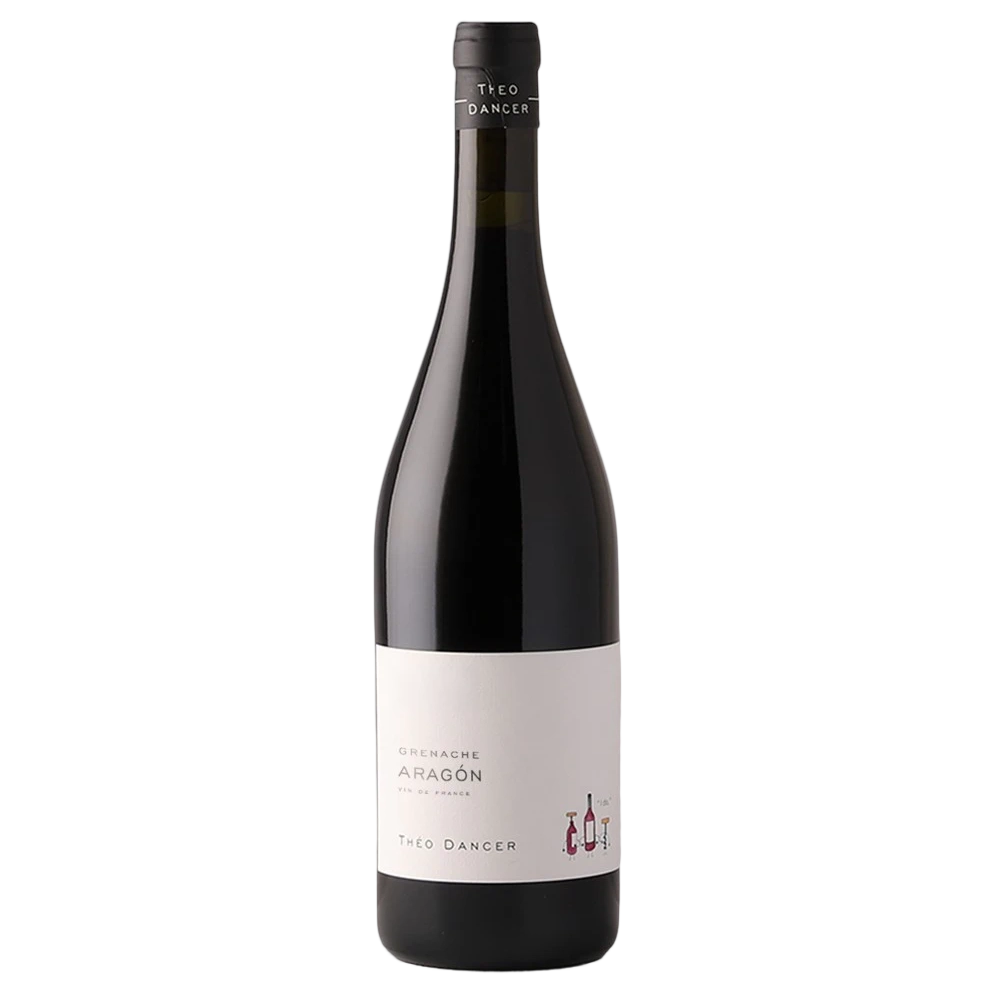 A bottle of Théo Dancer Vin de France Aragón Grenache 2024 750ml Red Wine