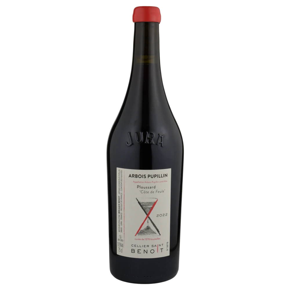 A bottle of Cellier Saint Benoit Arbois Pupillin Côte de Feule Ploussard 2023 750ml Red Wine