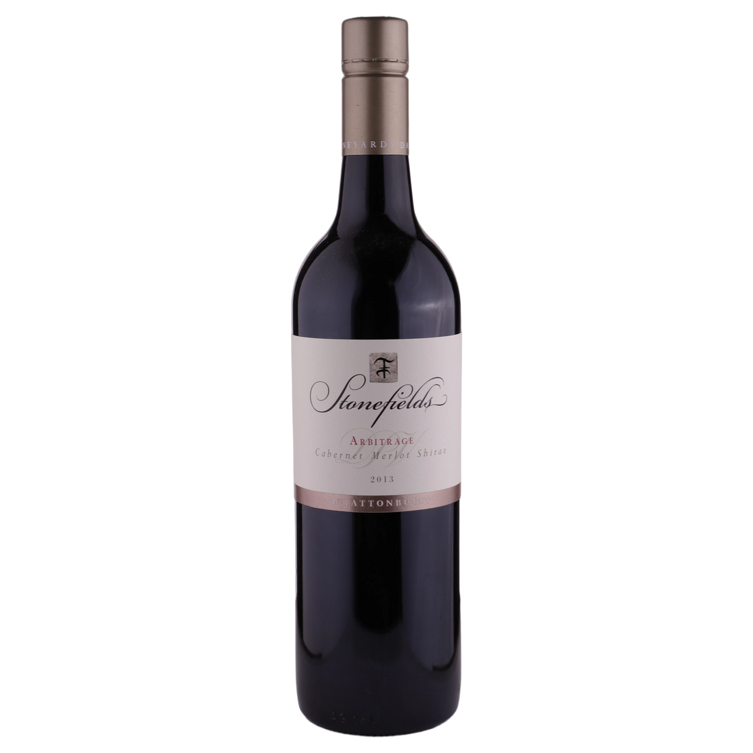 A bottle of Carillion Stonefields Arbitrage Cabernet Sauvignon Merlot Shiraz 2013 750ml Red Wine