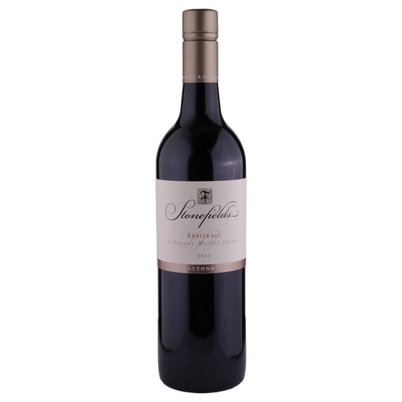 A bottle of Carillion Stonefields Arbitrage Cabernet Sauvignon Merlot Shiraz 2013 750ml Red Wine