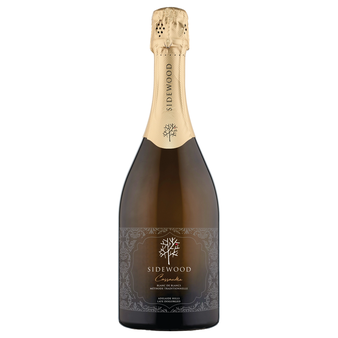 A bottle of Sidewood Vignerons Cassandra Blanc De Blanc 2017 750ml White Wine
