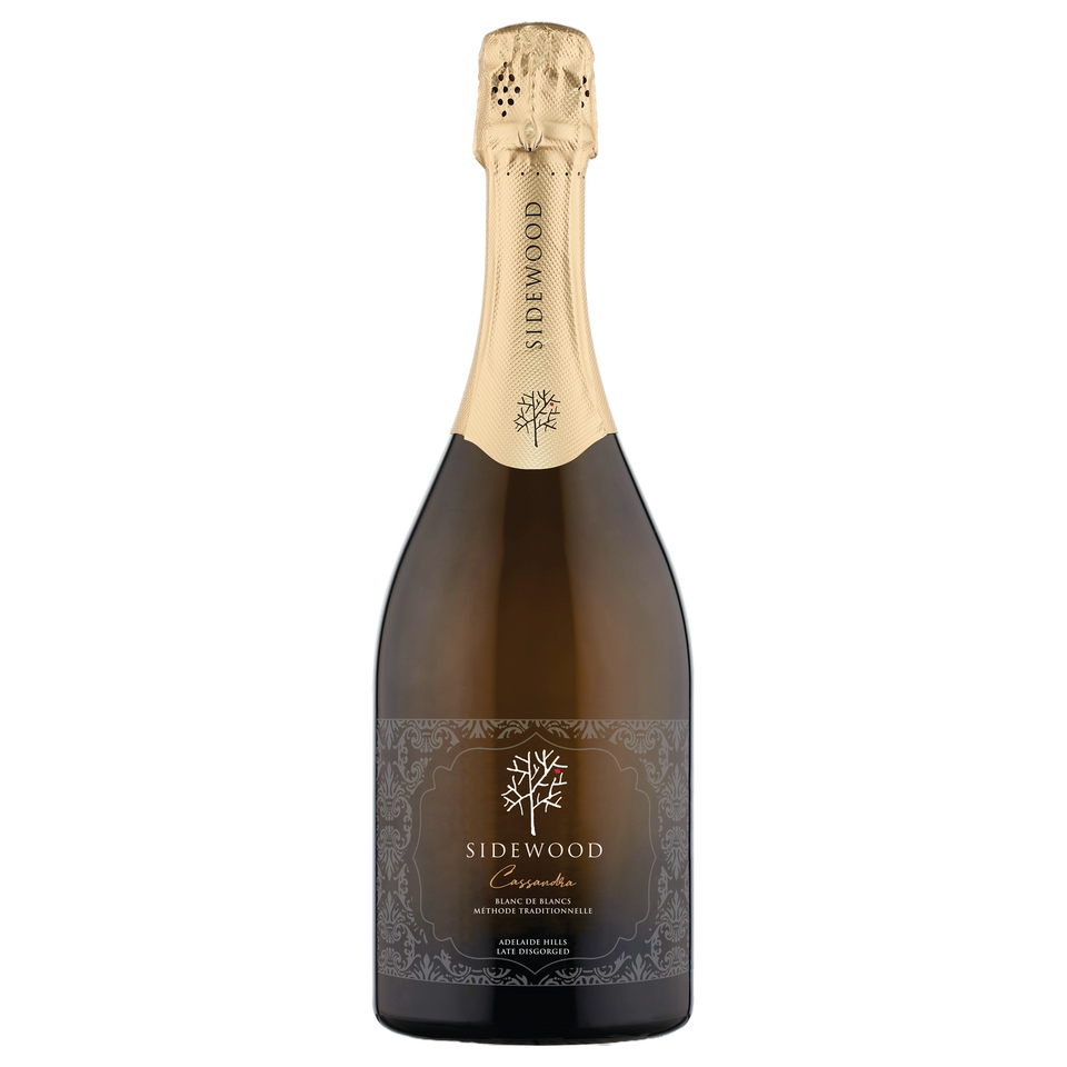A bottle of Sidewood Vignerons Cassandra Blanc De Blanc 2017 750ml White Wine