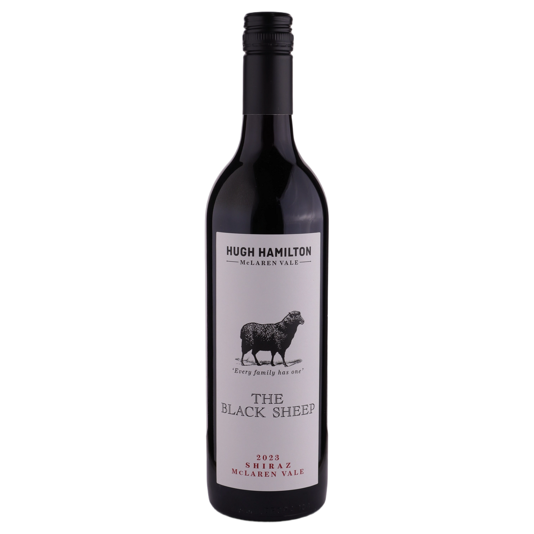 A bottle of Hugh Hamilton The Black Sheep Mclaren Vale Shiraz 2023 750ml Red Wine