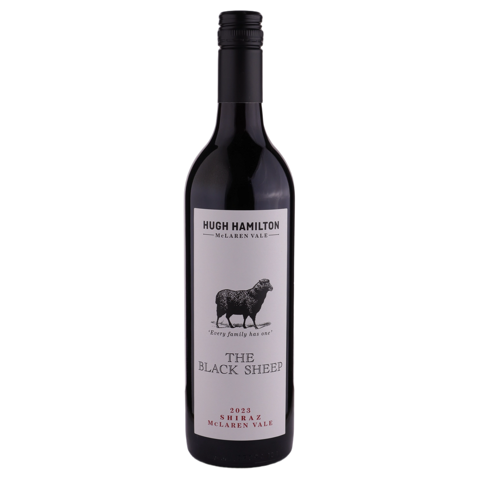 A bottle of Hugh Hamilton The Black Sheep Mclaren Vale Shiraz 2023 750ml Red Wine