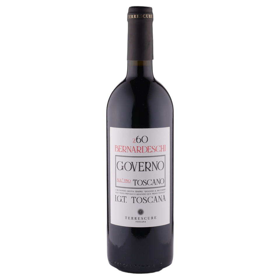 A bottle of Terrescure Bernardeschi IGT Governo All’uso Toscano 2024 750ml Red Wine