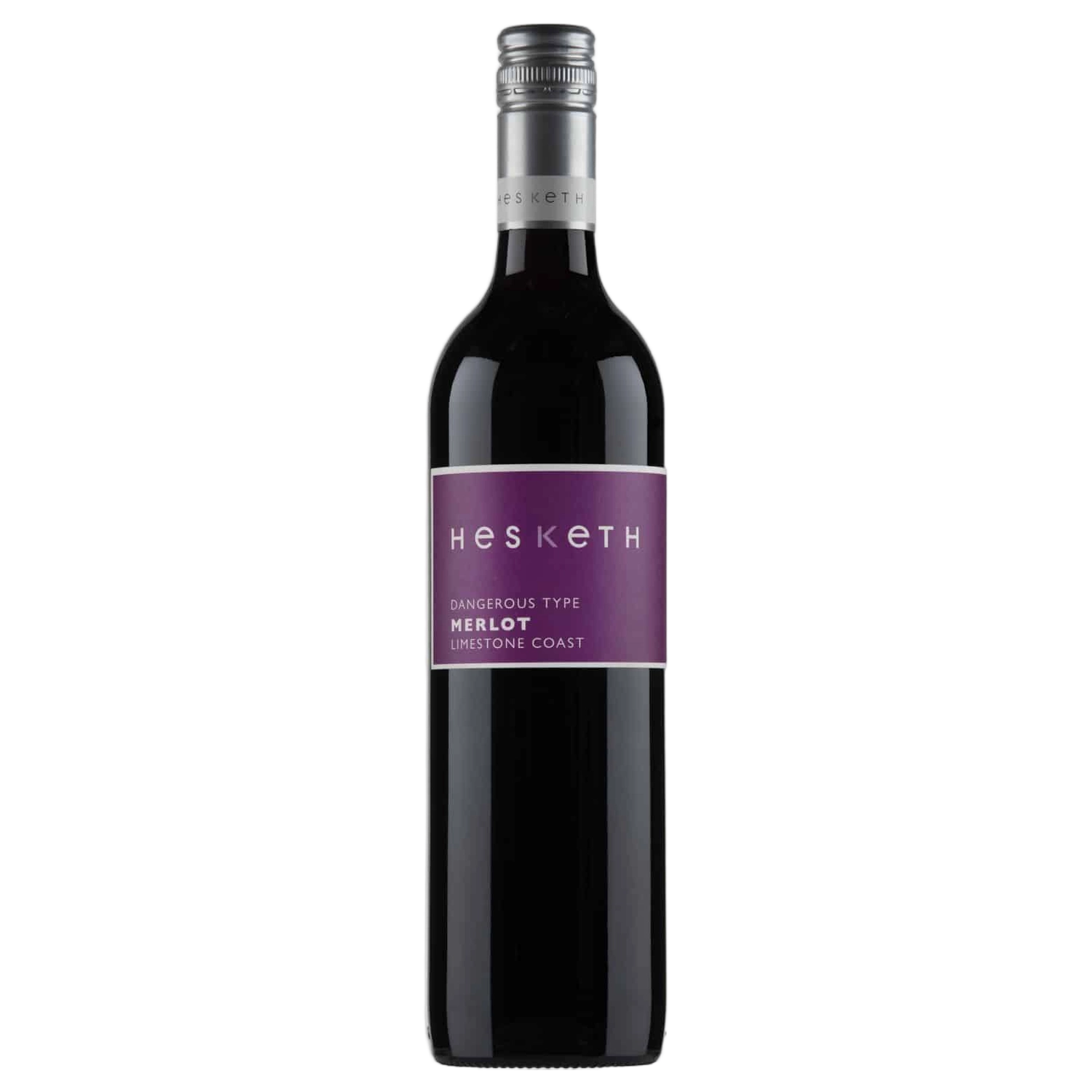 A bottle of 2025 Hesketh Dangerous Type Merlot 750ml Red Wine