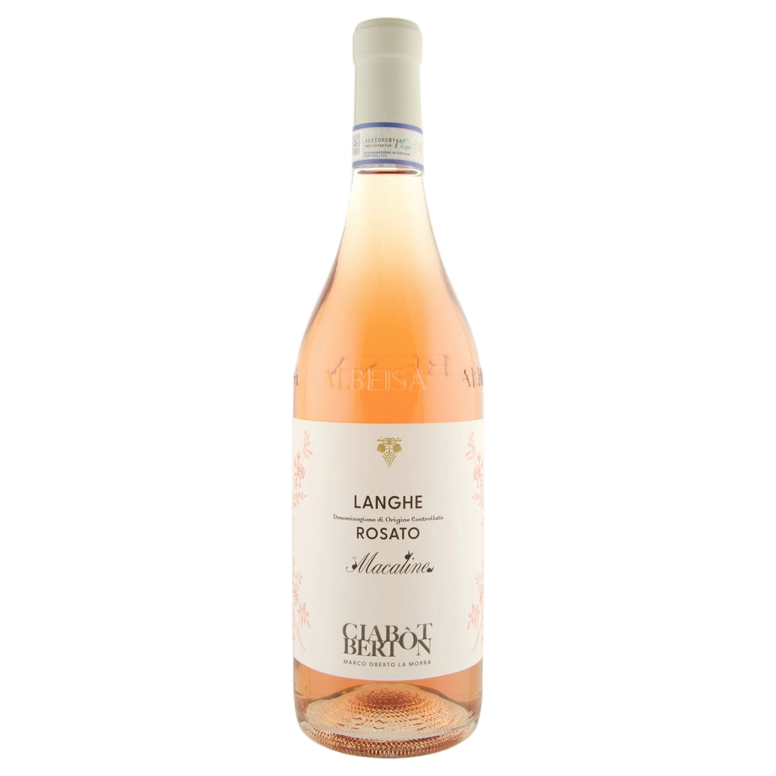 A bottle of Ciabot Berton Langhe Rosato Le Macaline DOC 2025 750ml Rose Wine