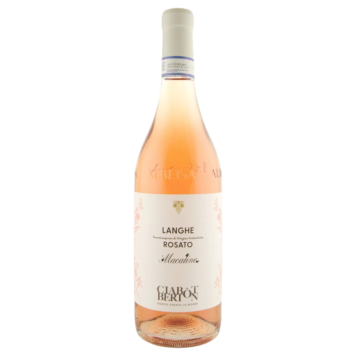 A bottle of Ciabot Berton Langhe Rosato Le Macaline DOC 2025 750ml Rose Wine