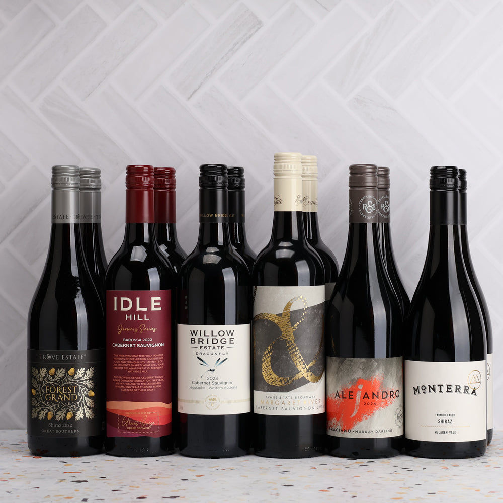 A collection of Value Reds Dozen from The Wine Collective