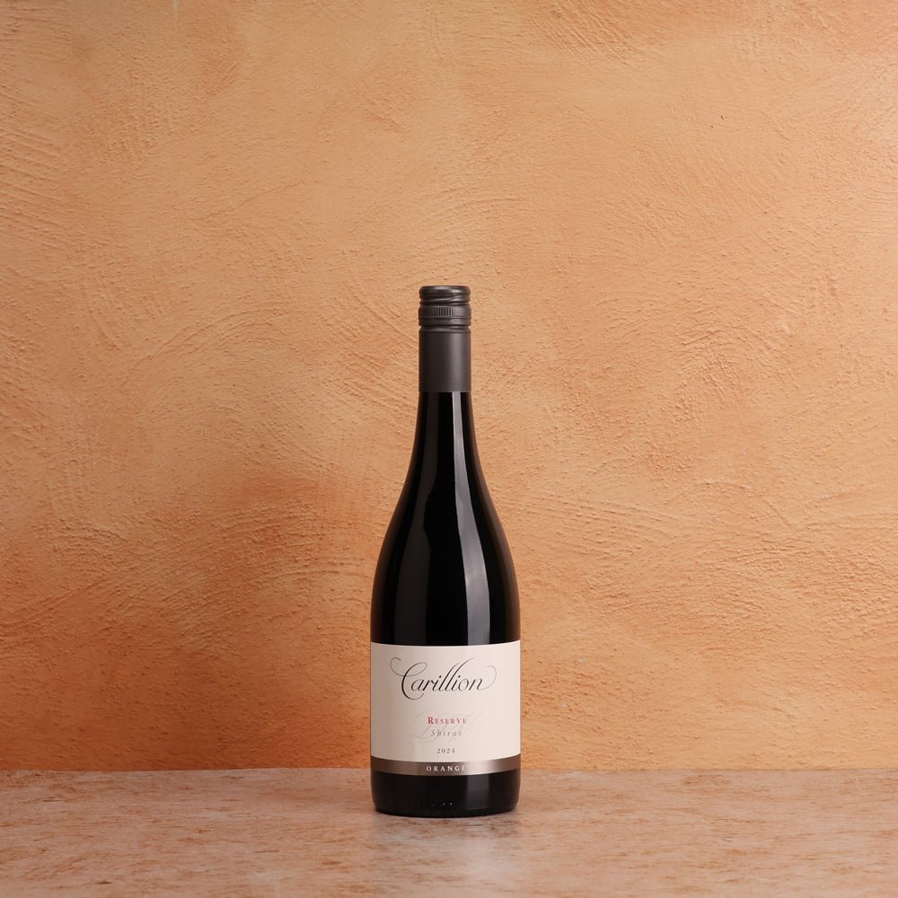 A bottle of Carillion Reserve Orange Shiraz 2024 750ml Red Wine