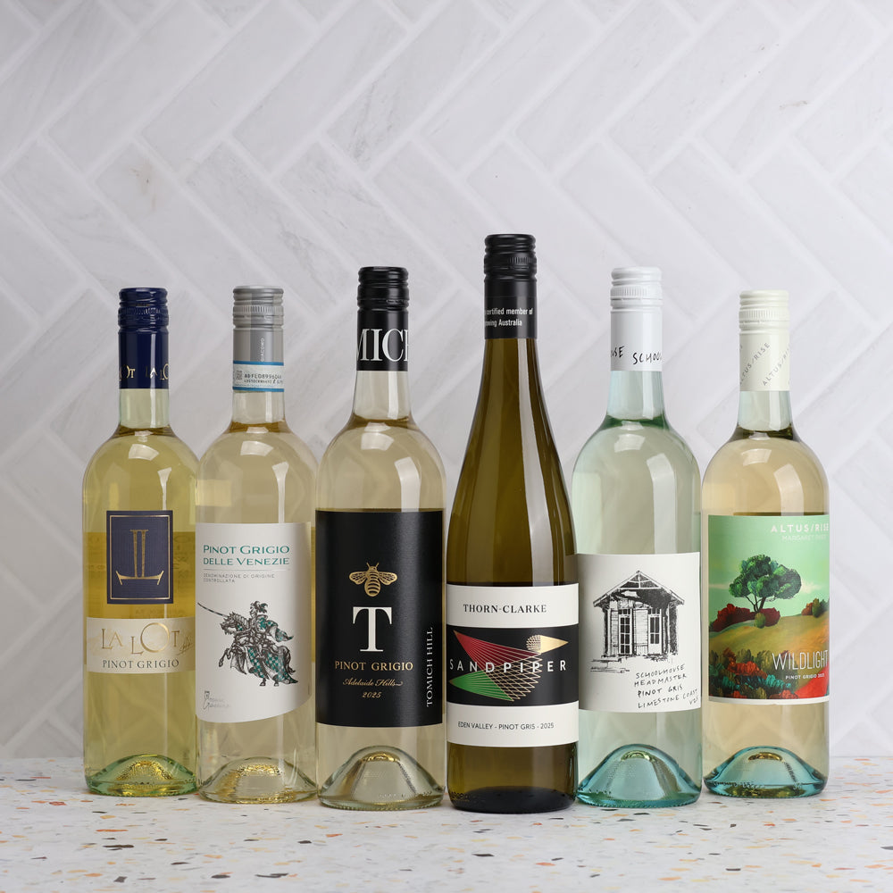 A collection of Pinot Gris Vs Grigio 6 Pack - Valued at $199 from The Wine Collective