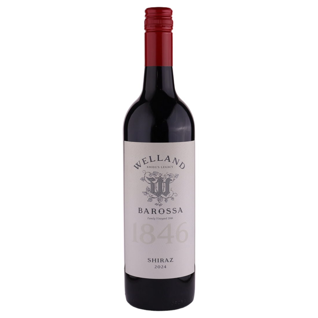 A bottle of Welland Barossa Family Vineyard 1846 Shiraz 2024 (Best in Collective) 750ml Red Wine